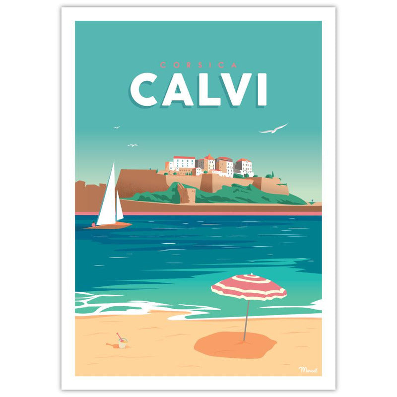 Affiche Calvi - 30 x 40 cm - Marcel