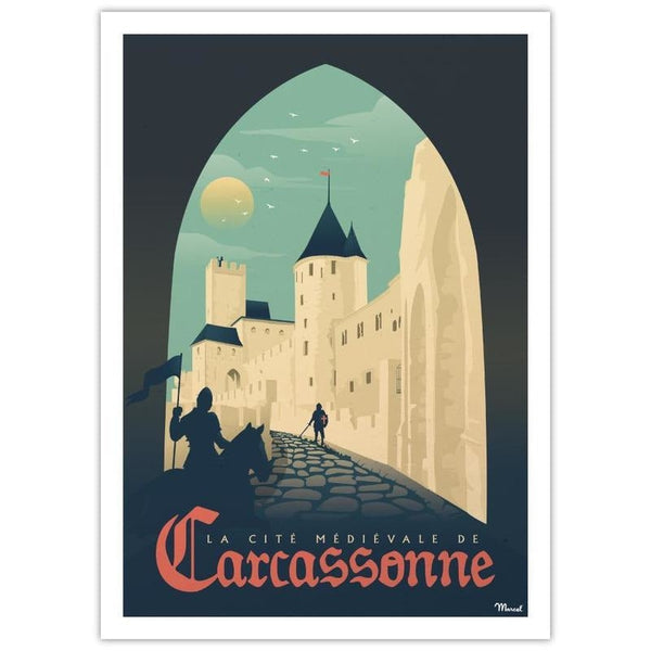 Affiche Carcassonne - 30 x 40 cm - Marcel