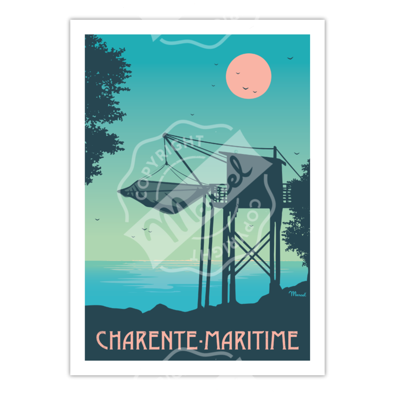Affiche Charente-Maritime - 30 x 40 cm - Marcel