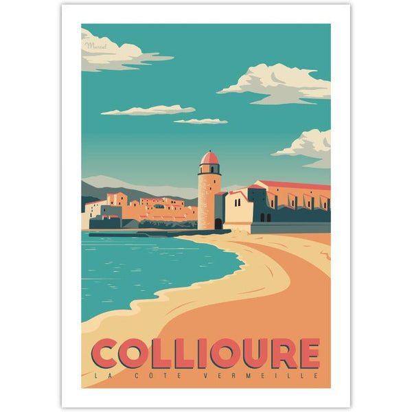 Affiche Collioure - 30 x 40 cm - Marcel