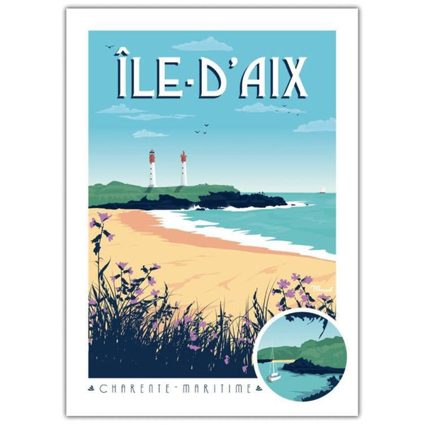 Affiche Ile d'Aix - 30 x 40 cm - Marcel