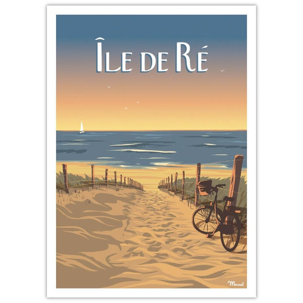 Affiche île de Ré Bois-Plage - 30 x 40 cm - Marcel