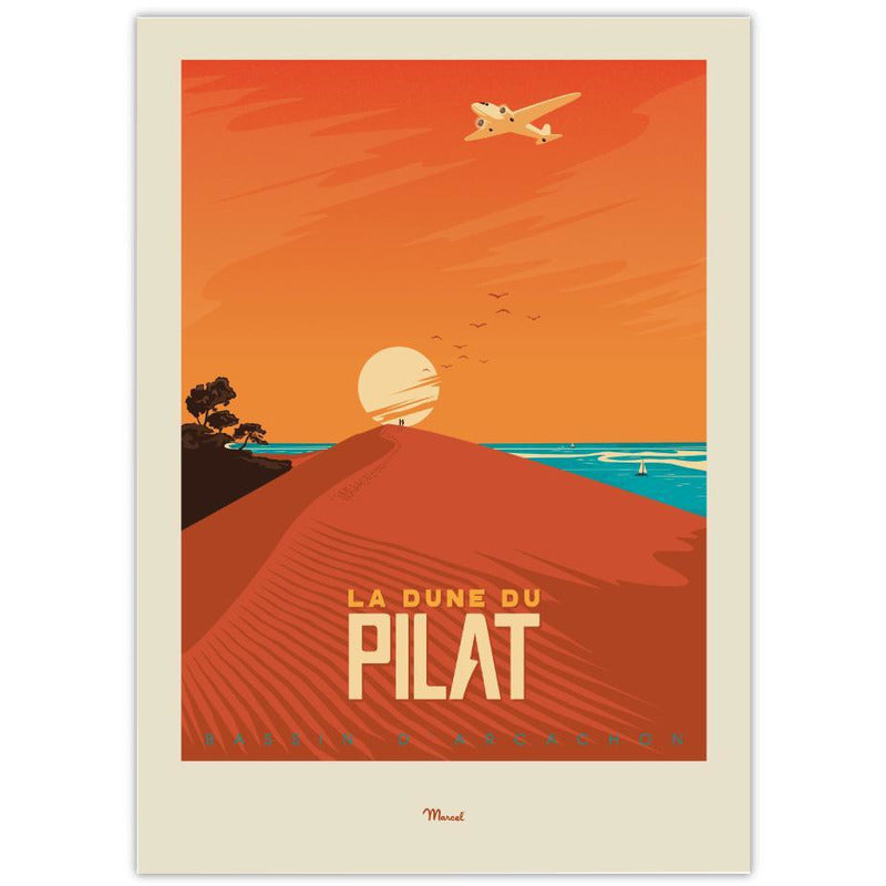 Affiche La dune du Pilat - 30 x 40 cm - Marcel