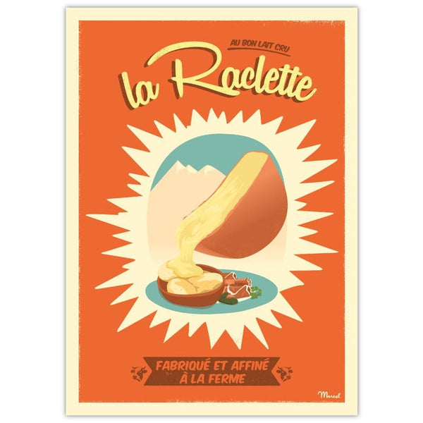 Affiche La raclette - 30 x 40 cm - Marcel