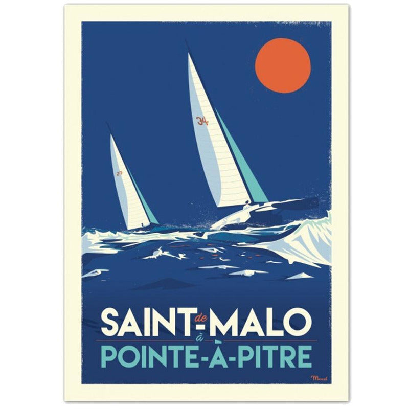 Affiche La route du Rhum - 30 x 40 cm - Marcel