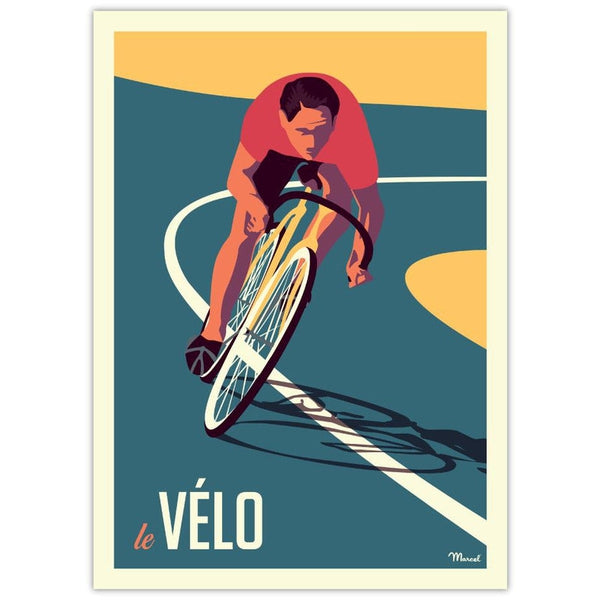 Affiche Le vélo - 30 x 40 cm - Marcel