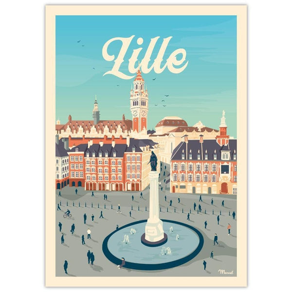 Affiche Lille - 30 x 40 cm - Marcel