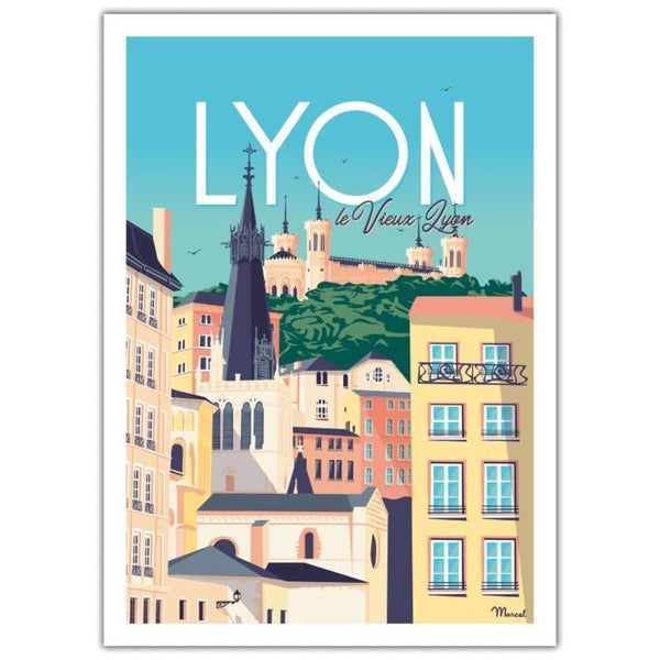Affiche Lyon - 30 x 40 cm - Marcel