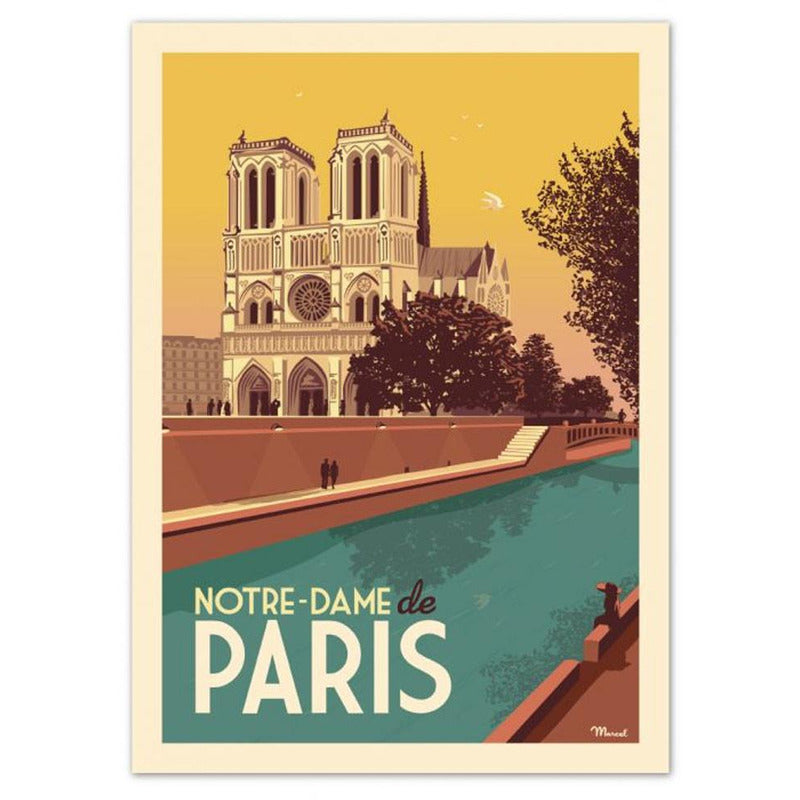Affiche Paris Notre Dame - 30 x 40 cm - Marcel