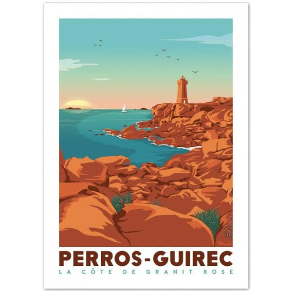 Affiche Perros-Guirec - 30 x 40 cm - Marcel