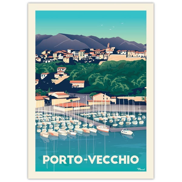 Affiche Porto Vecchio - le port - 30 x 40 cm - Marcel