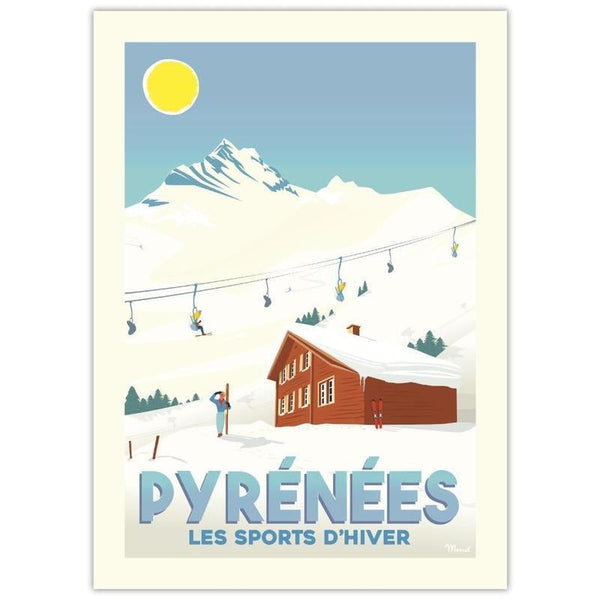 Affiche Pyrénées - 30 x 40 cm - Marcel