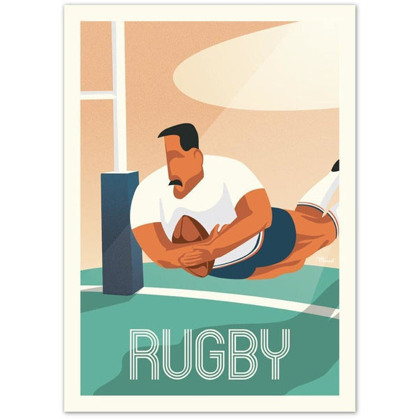 Affiche Rugby - 30 x 40 cm - Marcel