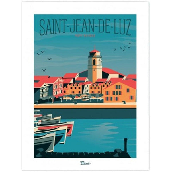 Affiche Saint-Jean-de-Luz - 30 x 40 cm - Marcel