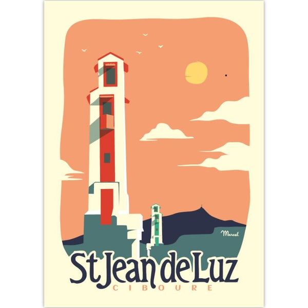 Affiche Saint Jean de Luz - Ciboure - 30 x 40 cm - Marcel