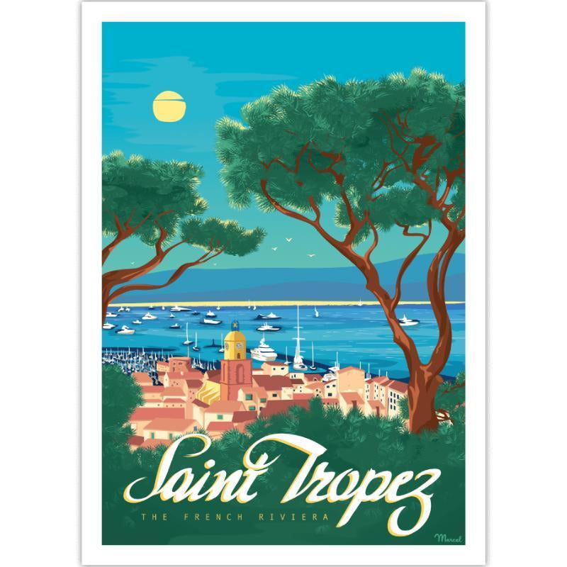 Affiche Saint Tropez - 30 x 40 cm - Marcel