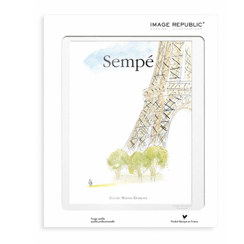 Affiche Sempé - Tour Eiffel 30x40 cm