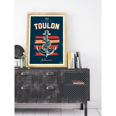 Affiche Toulon " Encre Marine "- 30 x 40 cm - Marcel