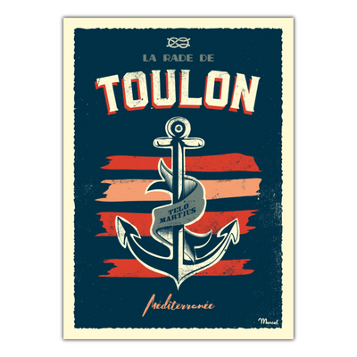 Affiche Toulon " Encre Marine "- 30 x 40 cm - Marcel