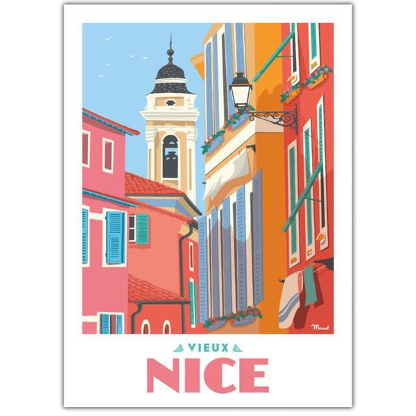 Affiche Vieux Nice - 30 x 40 cm - Marcel