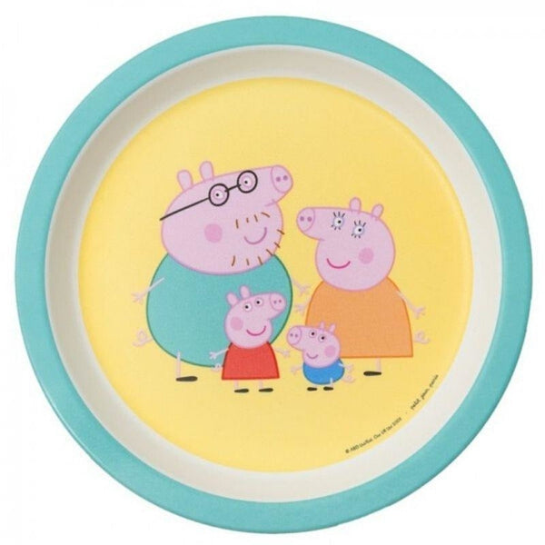 Assiette bébé Peppa pig avec les parents