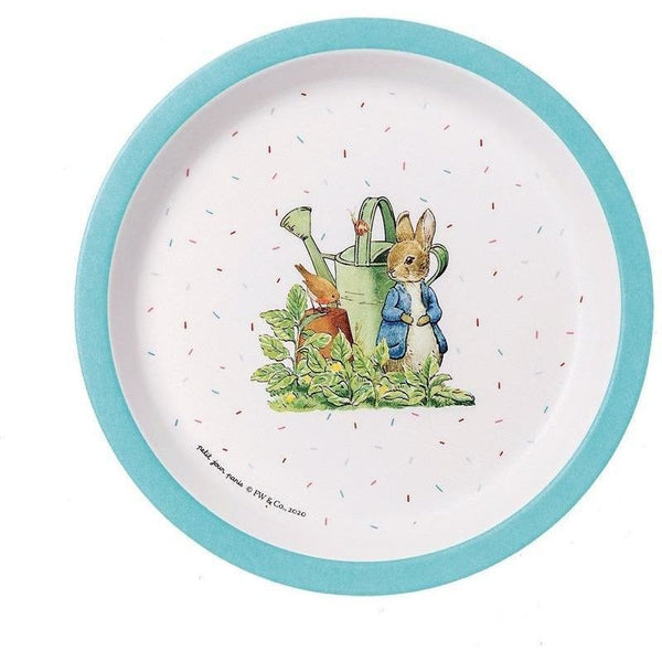 Assiette bleue - Pierre Lapin - 18 cm