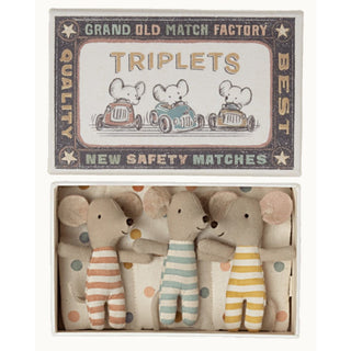 Bébés triplés dans une boite d'allumettes - Maileg