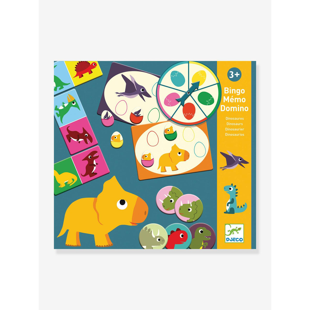 Bingo Mémo Domino - Dinosaures - Djeco