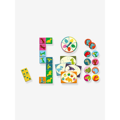 Bingo Mémo Domino - Dinosaures - Djeco