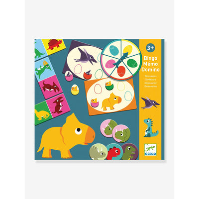Bingo Mémo Domino - Dinosaures - Djeco