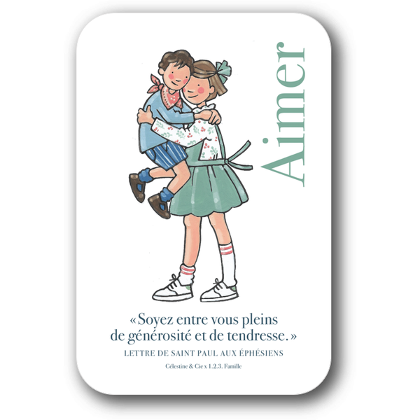 Carte postale - Aimer - Célestine & cie x 1.2.3. Famille