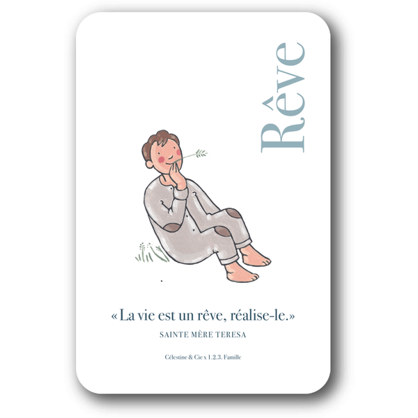 Carte postale - Rêve - Célestine & cie x 1.2.3. Famille