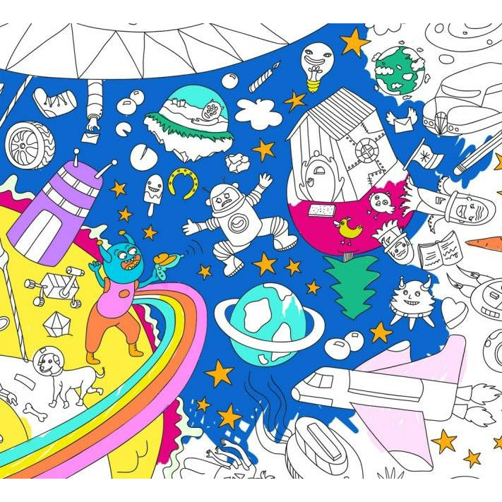 Poster géant à colorier - Cosmos - OMY