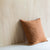 Coussin en lin lavé Caramel
