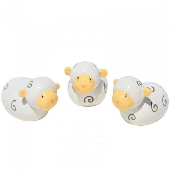Crèche en bois tourné - 3 moutons