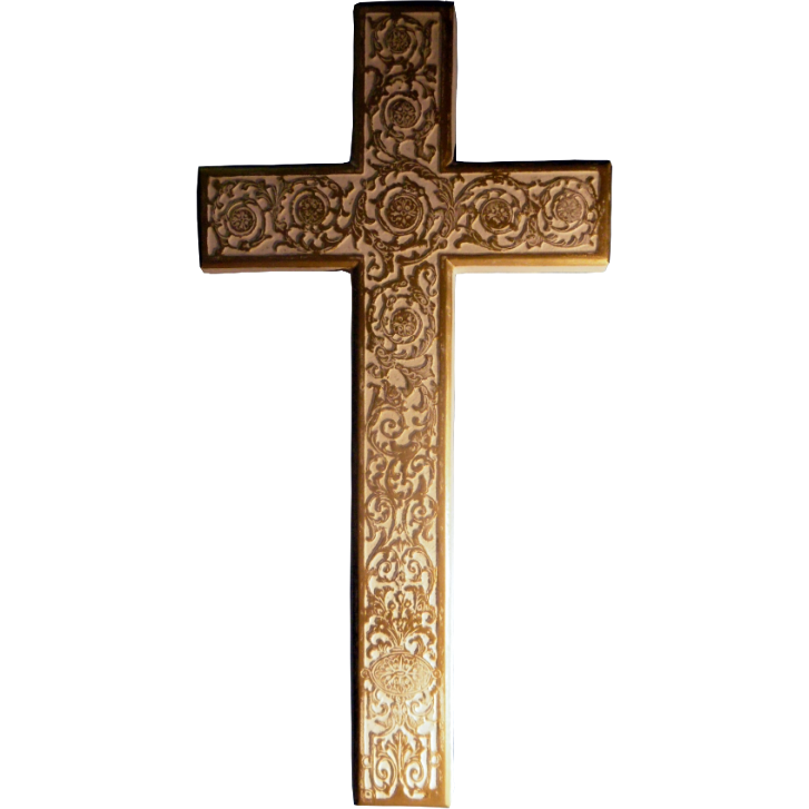Croix arabesque dorée - Villa d'Elba