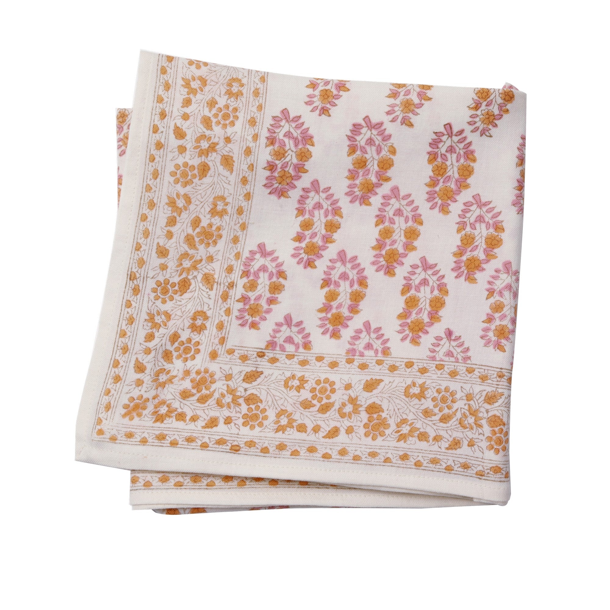 Grand foulard imprimé - Primerose Orange - Bonheur du Jour