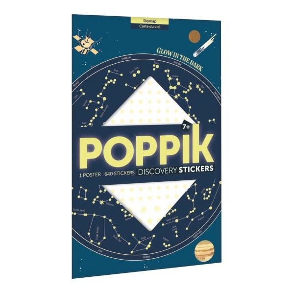 Mon poster en stickers phosphorescentes " Carte du ciel " - Poppik
