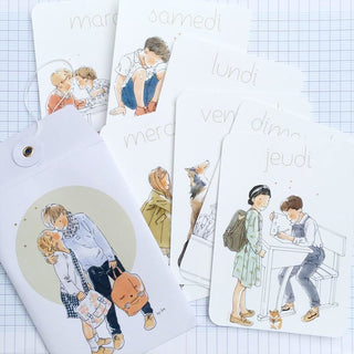Ma Semaine - Lot de 7 cartes postales