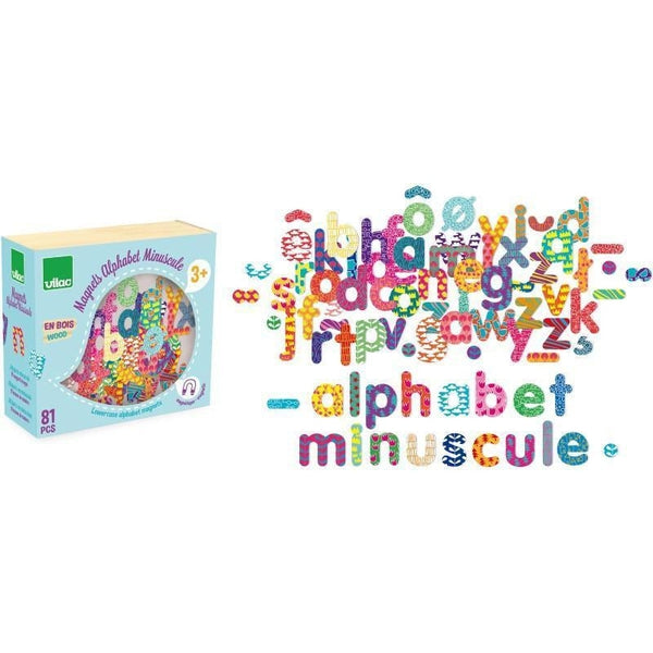 Magnets Alphabet minuscule - 81 pièces - Vilac
