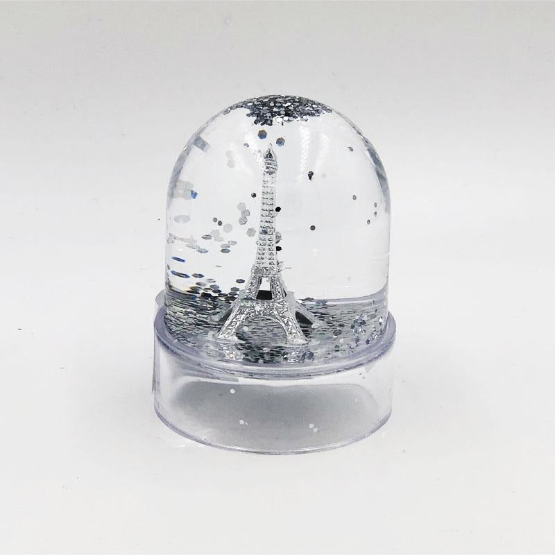 Mini boule à neige - Tour Eiffel argentée