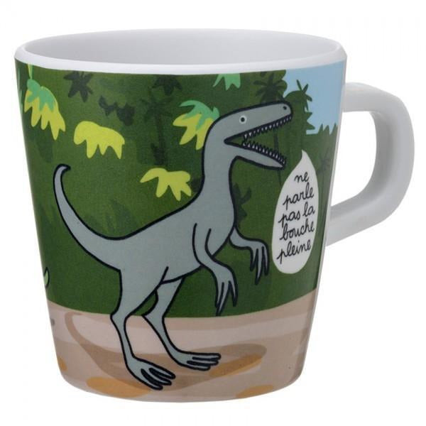 Mug « ne parle pas la bouche pleine »- dinosaures