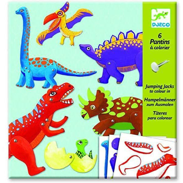Pantins Dinosaures à colorier - Djeco