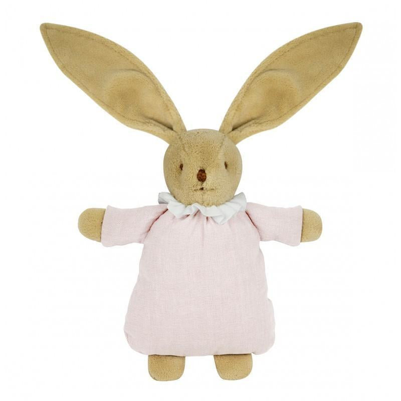 Peluche - Lapin Nid d'ange lin rose 20 cm - Trousselier