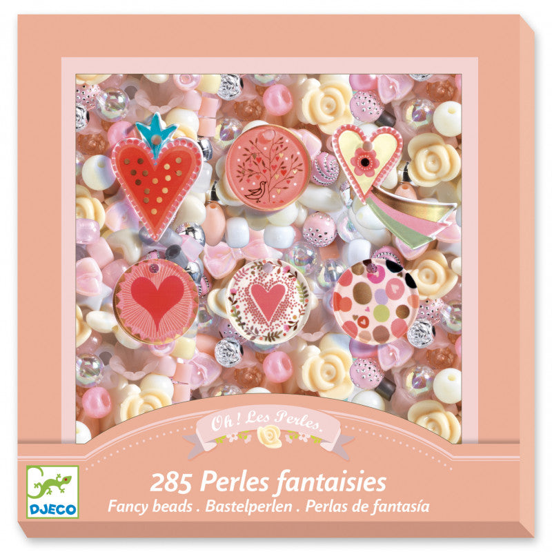 285 perles fantaisies - Coeurs - Djeco