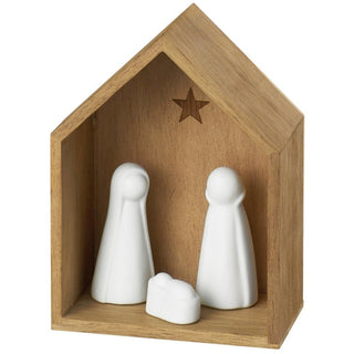 Petite crèche en bois et porcelaine - Räder