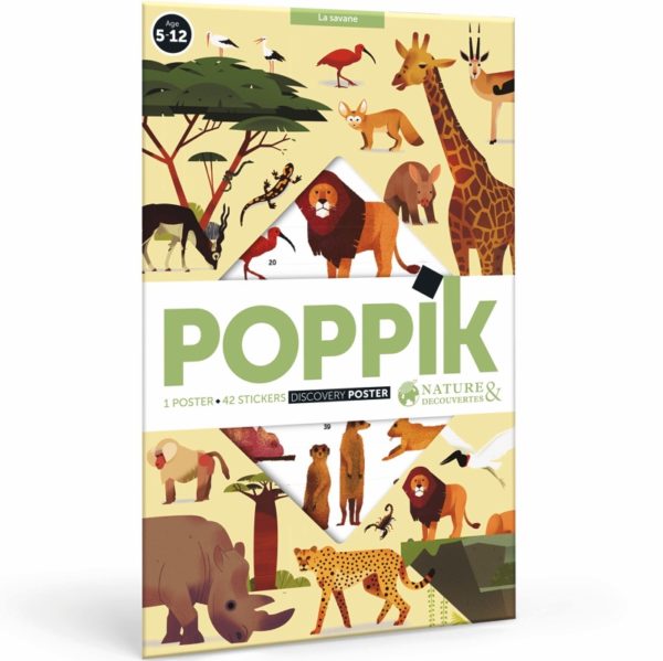 Poster à stickers - La savane - Poppik