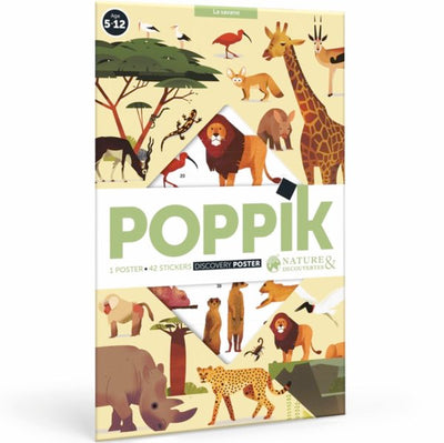 Poster à stickers - La savane - Poppik