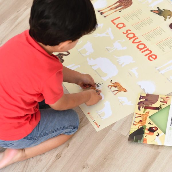Poster à stickers - La savane - Poppik