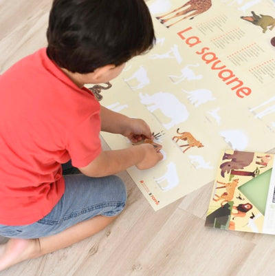 Poster à stickers - La savane - Poppik